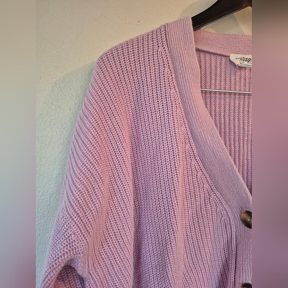 Linen And Cotton Cardigan Sweater By Hudson North Large - Picture 3 of 7